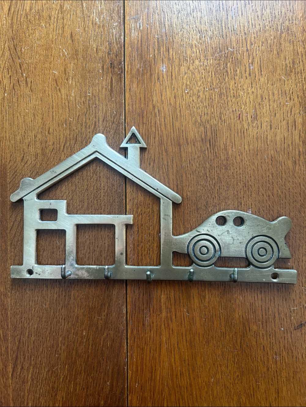 Vintage Brass Wall Hook Rack Taiwan